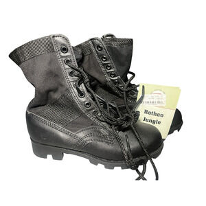 Rothco Jungle Boots Mens Size 5 Women's 7 Black Combat Military Panama Sole 5081